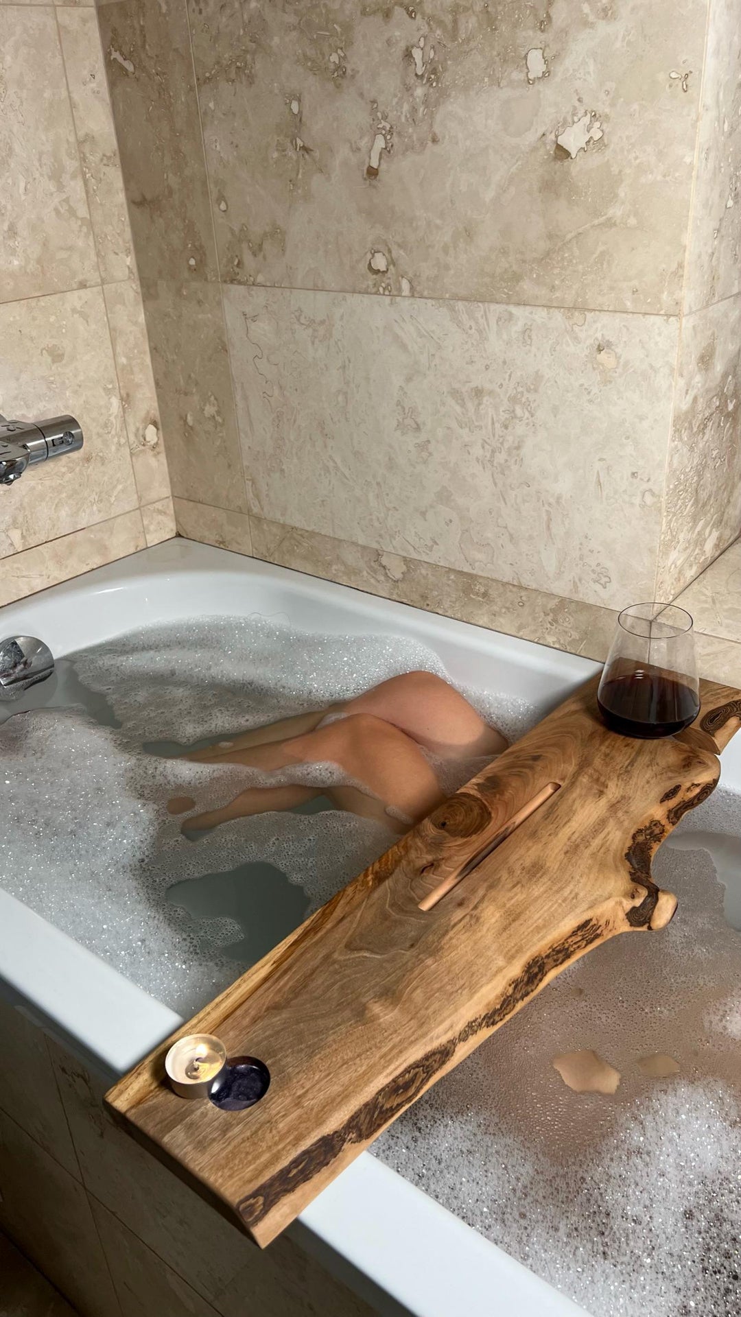 The Lunar Flow Board β Handmade Walnut Bath Tray