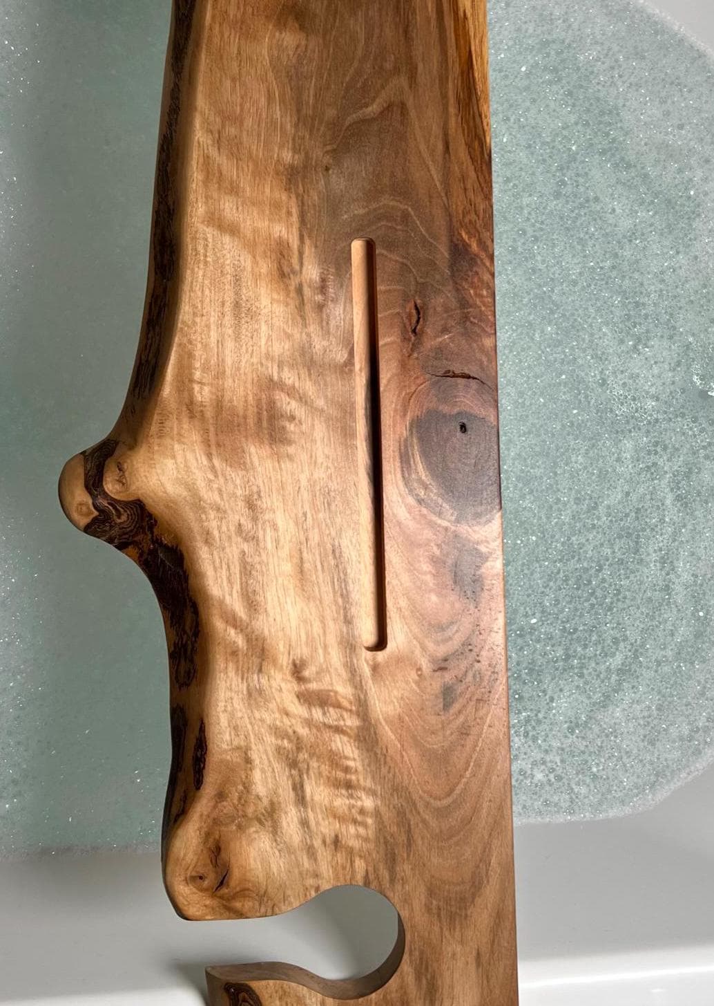 The Lunar Flow Board β Handmade Walnut Bath Tray