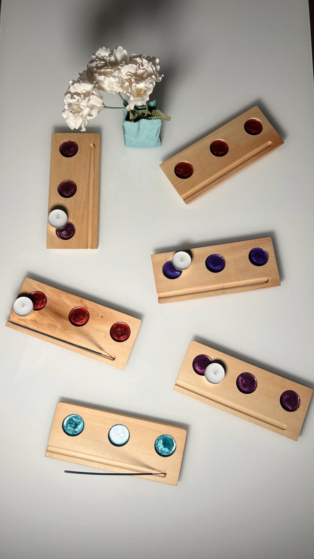 Handmade Wooden Incense Stick and Candle Holder – Minimalist Tray for Meditation, Relaxation, and Home Décor You Never Knew You Needed!"