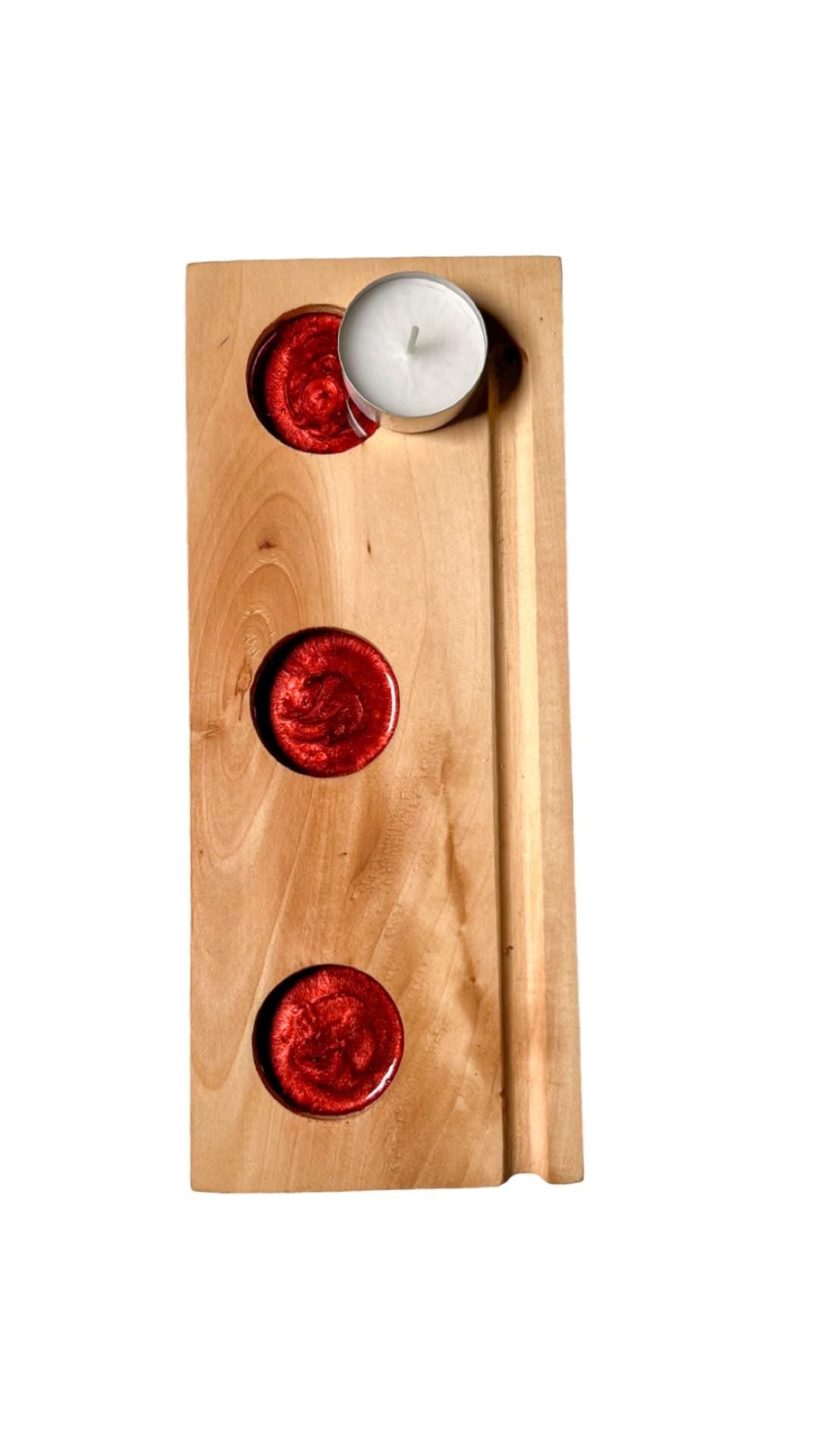 Handmade Wooden Incense Stick and Candle Holder – Minimalist Tray for Meditation, Relaxation, and Home Décor You Never Knew You Needed!"
