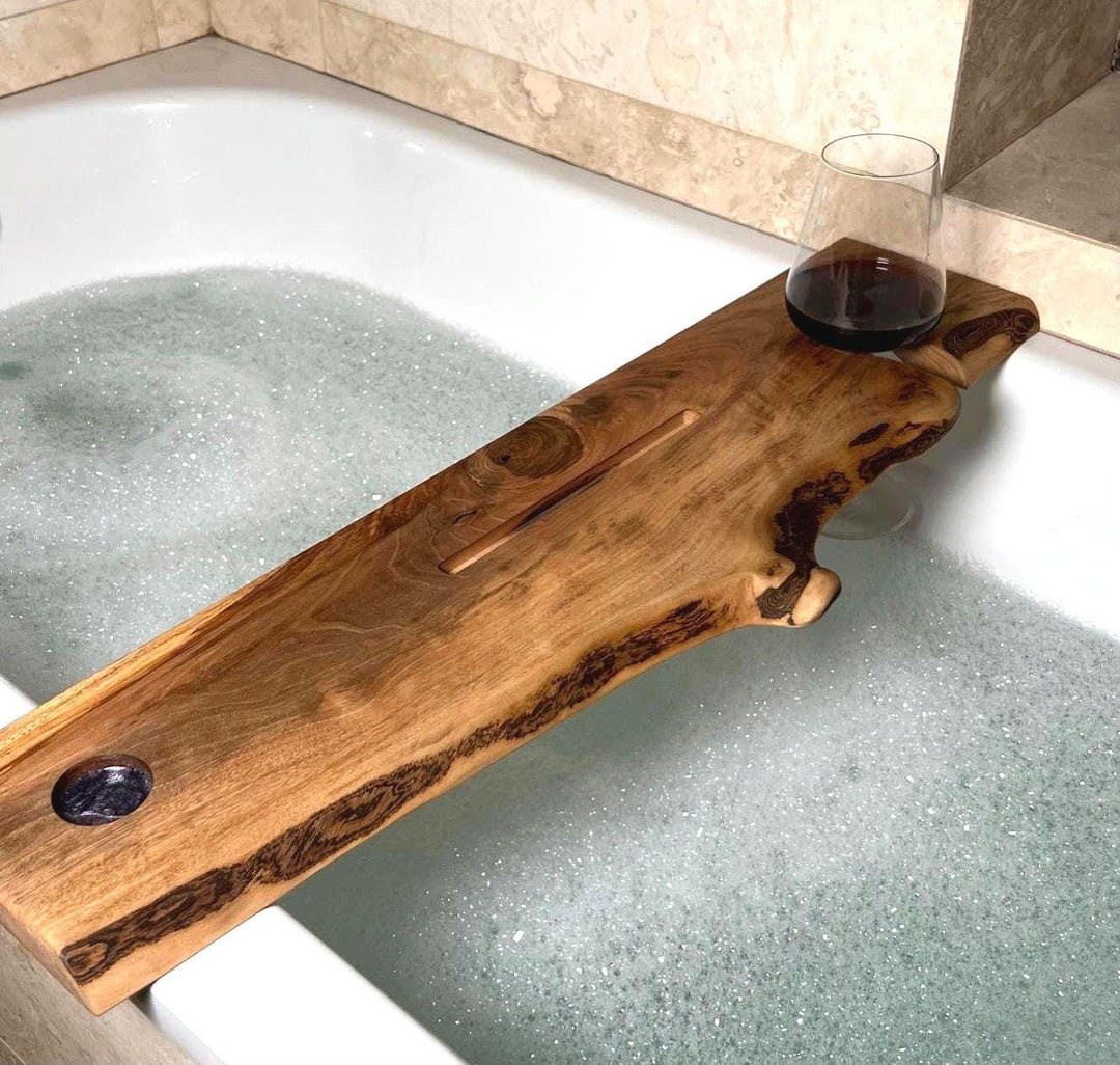 The Lunar Flow Board β Handmade Walnut Bath Tray