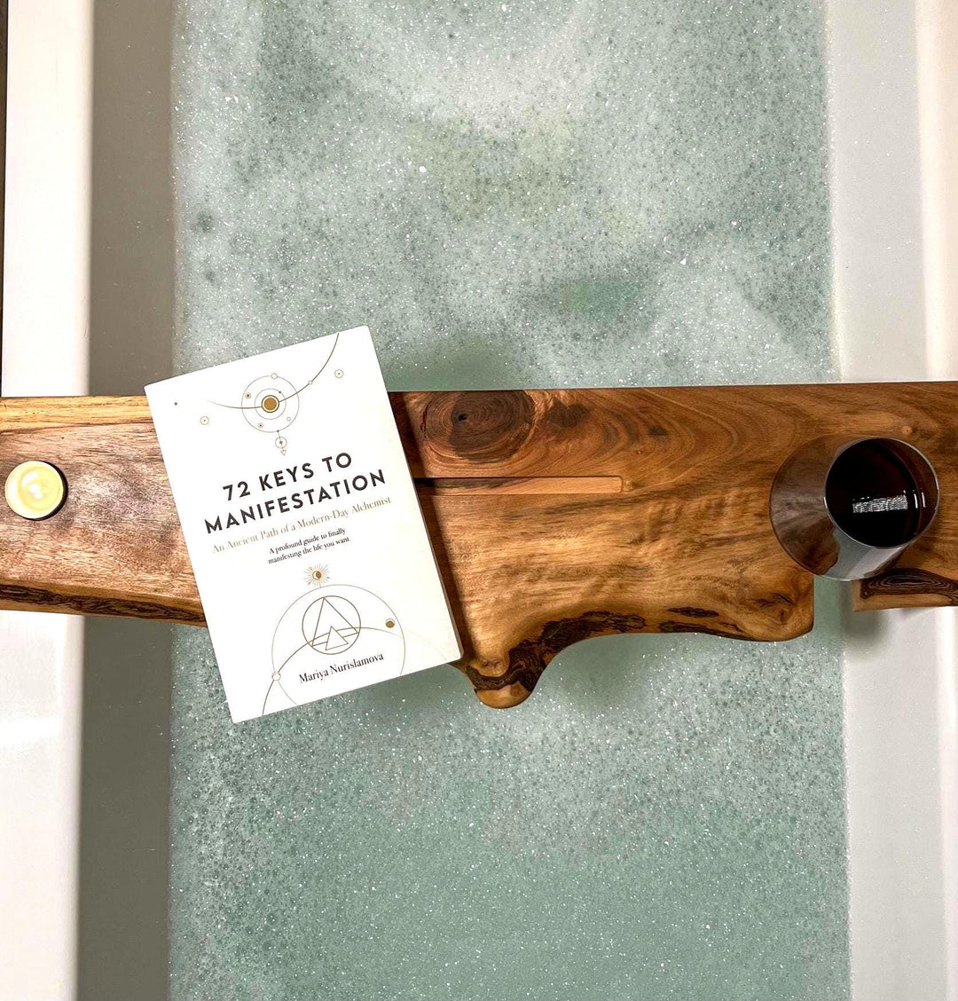 The Lunar Flow Board β Handmade Walnut Bath Tray