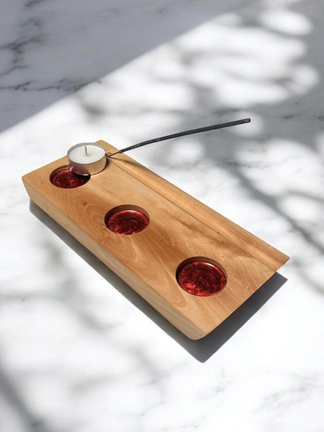 Handmade Wooden Incense Stick and Candle Holder – Minimalist Tray for Meditation, Relaxation, and Home Décor You Never Knew You Needed!"