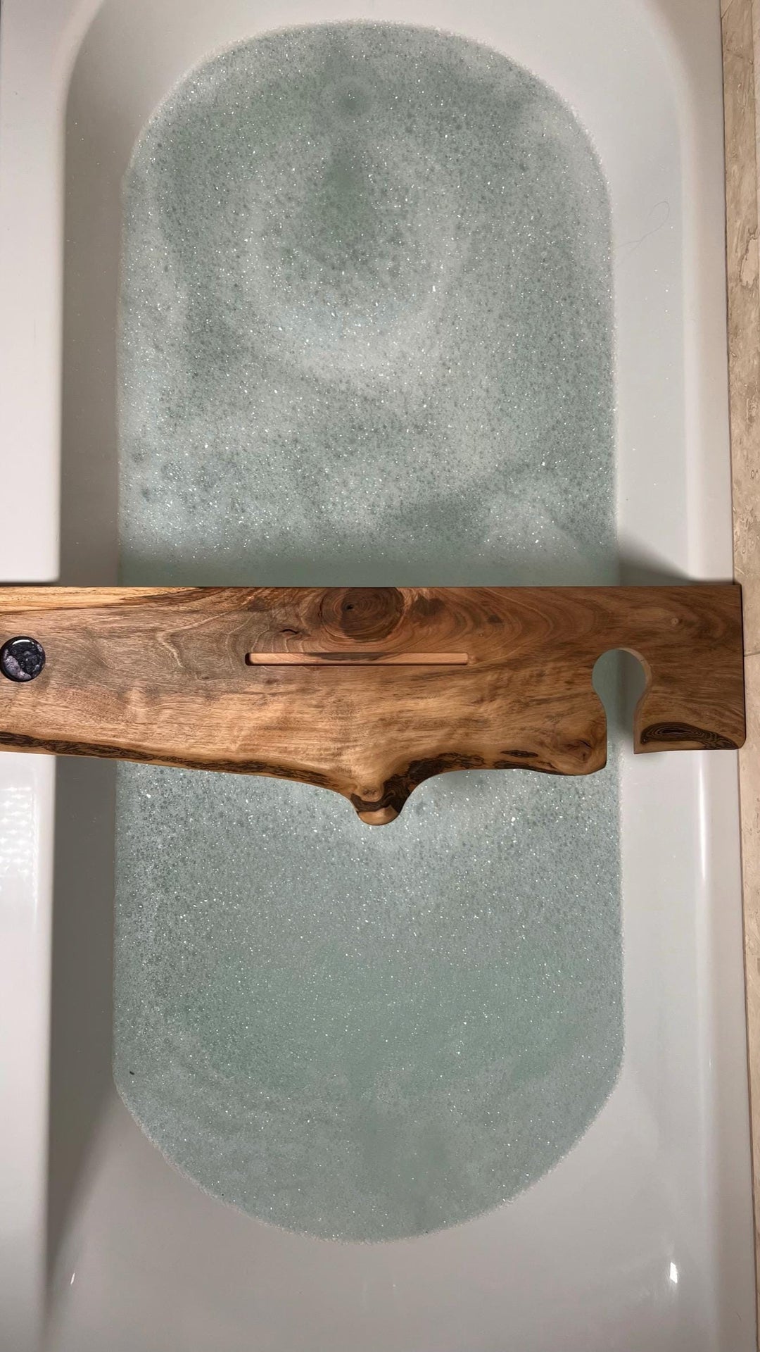 The Lunar Flow Board β Handmade Walnut Bath Tray