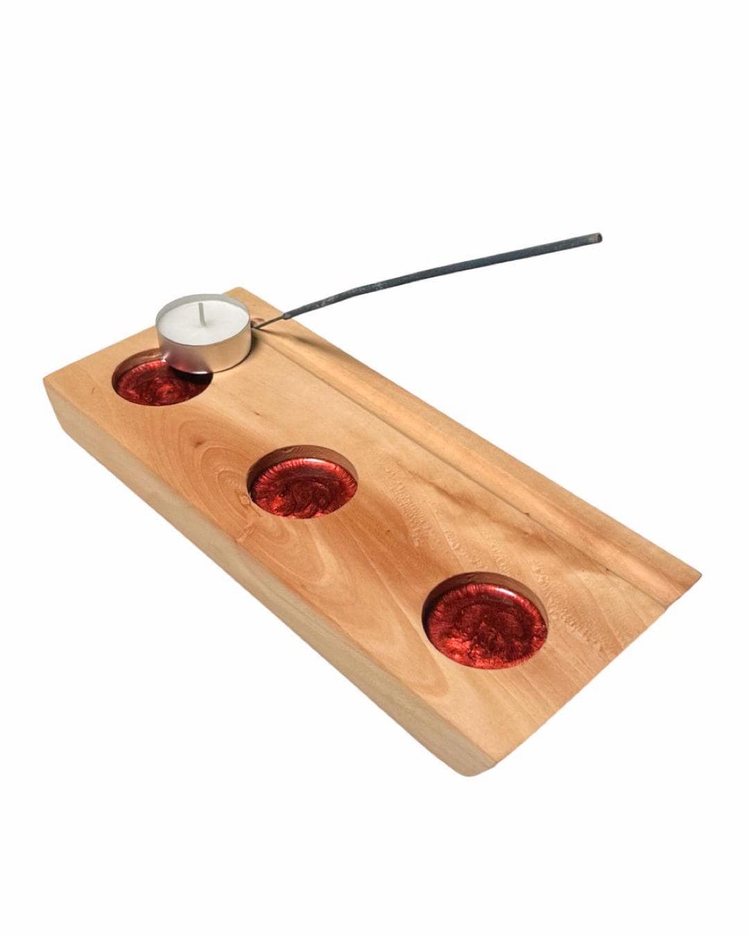 Handmade Wooden Incense Stick and Candle Holder – Minimalist Tray for Meditation, Relaxation, and Home Décor You Never Knew You Needed!"
