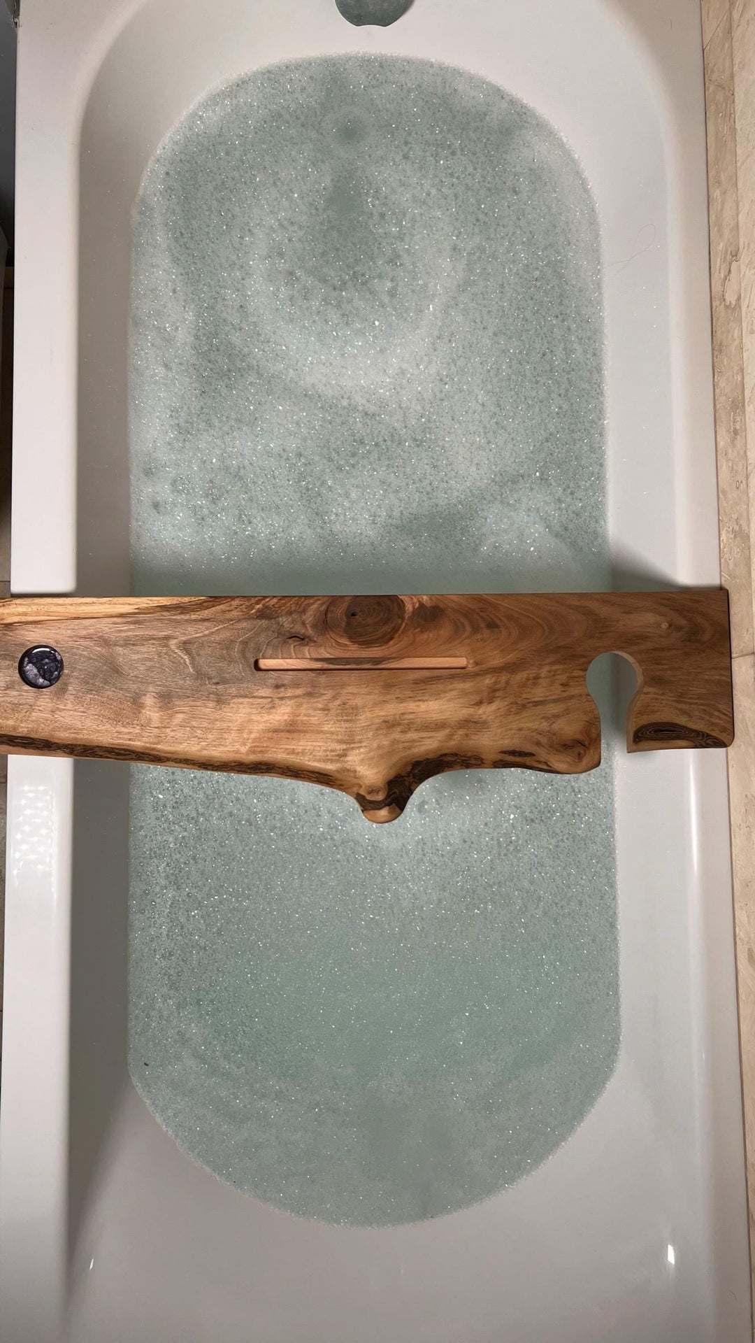 The Lunar Flow Board β Handmade Walnut Bath Tray