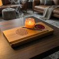 Engraved Mandala Incense Board - Wood vibes only