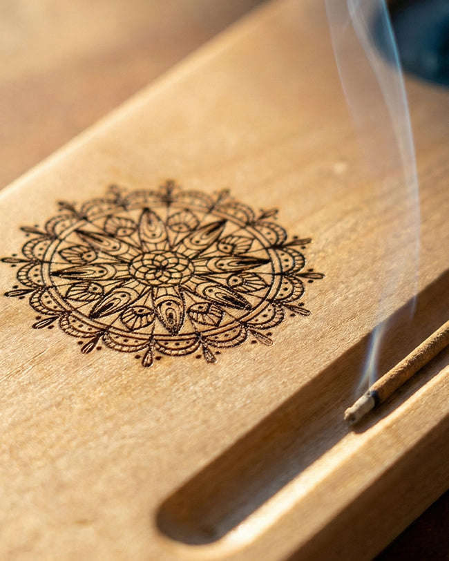 Engraved Mandala Incense Board