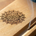 Engraved Mandala Incense Board - Wood vibes only