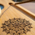 Engraved Mandala Incense Board - Wood vibes only