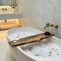 The Flow Board – Walnut Bath Tray with Resin Detail - Wood vibes only
