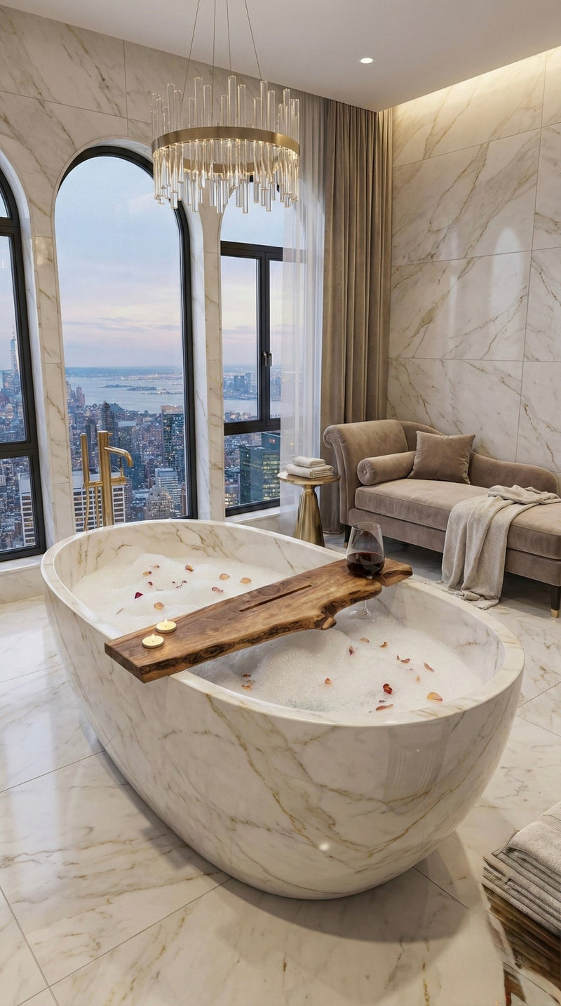 The Flow Board – Bandeja de Bano en Nogal