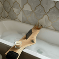 The Live Edge Board – Oak Bath Tray With Towel Holder - Wood vibes only