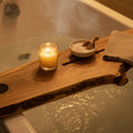 The Flow Board – Walnut Bath Tray with Resin Detail - Wood vibes only