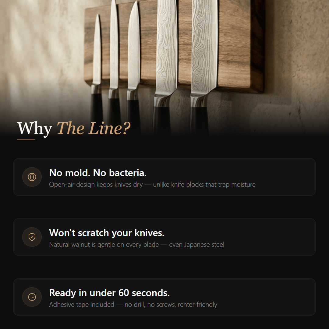 Magnetic Knife Holder – The Line - Wood vibes only